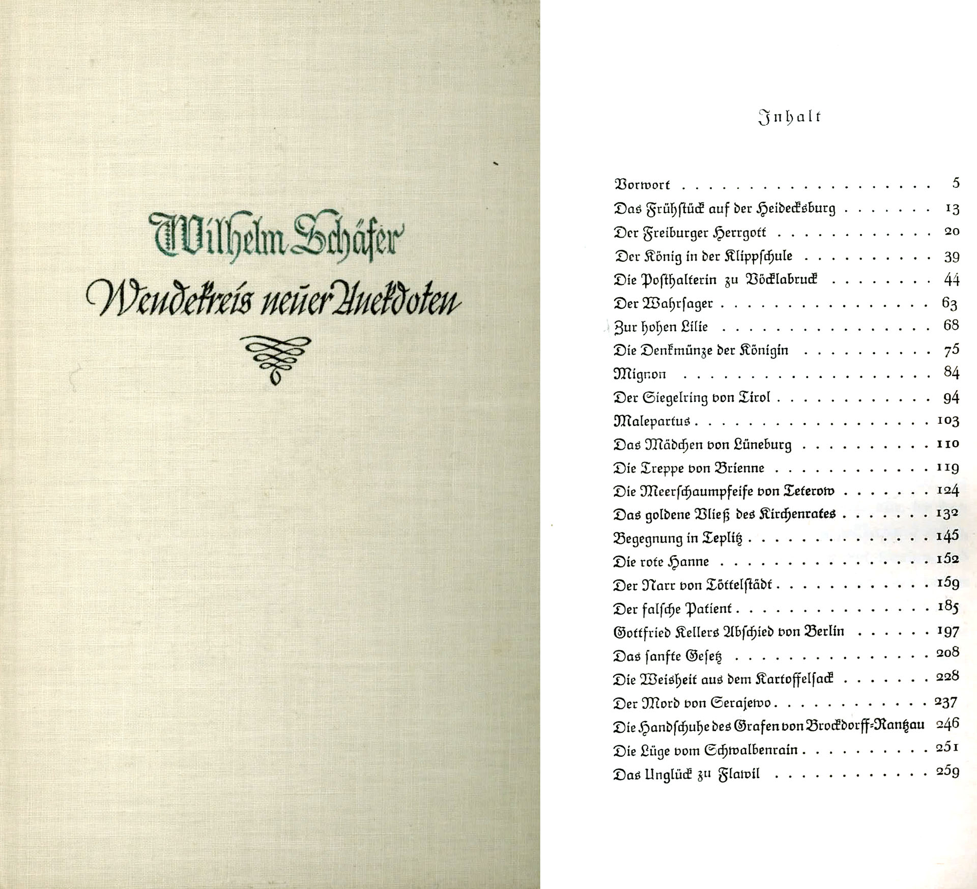 Wendekreis neuer Anekdoten - Schäfer, Wilhelm